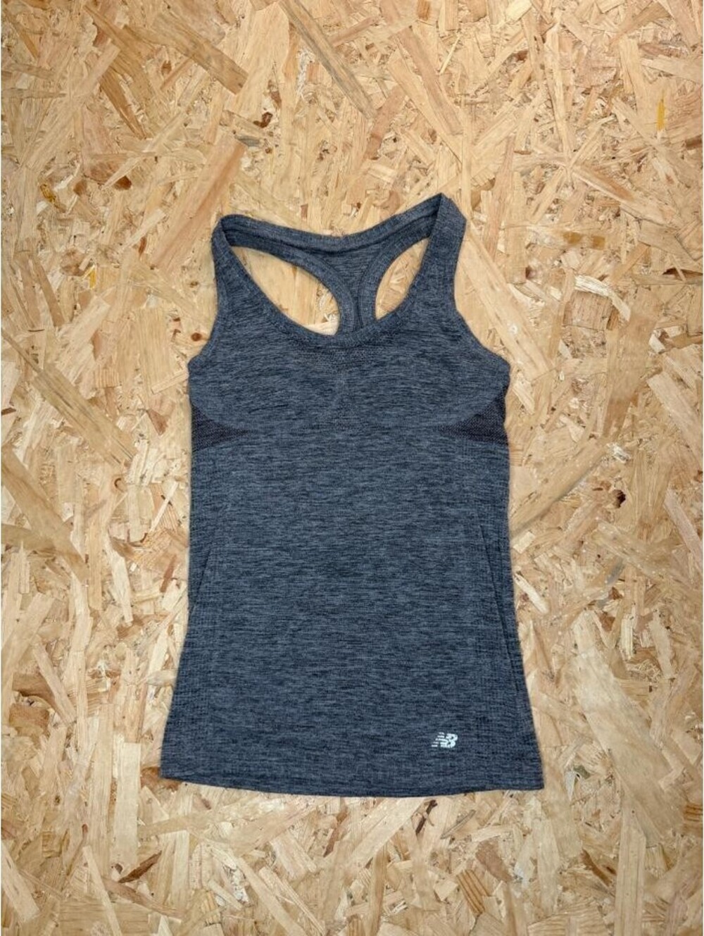 New Balance Tank Top Womens Small Gray Heathered Racerback Athletic Gym Workout